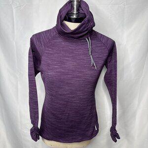 Noble Outfitters Womens Purple Cowl Neck Long Sleeve Riding Top Sz M Shirt